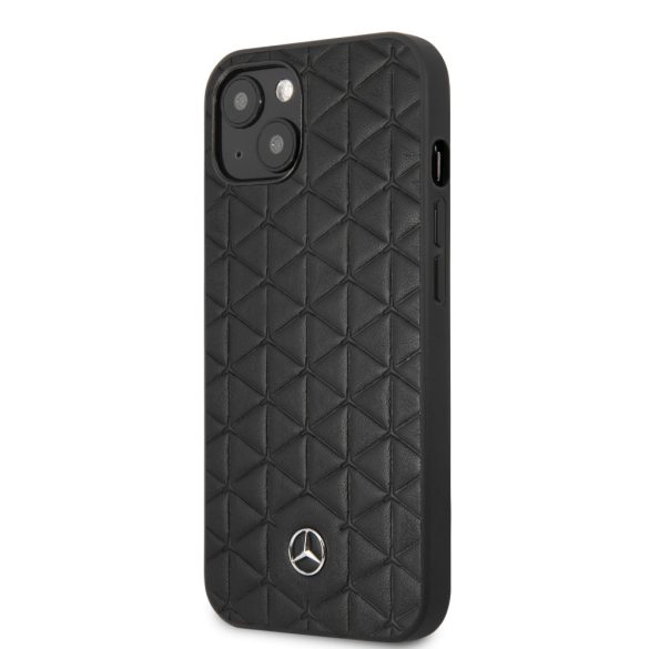 Mercedes-Benz iPhone 13 Mini Genuine Leather Quilted eredeti bőr (MEHCP13SSPSBK) hátlap, tok, fekete