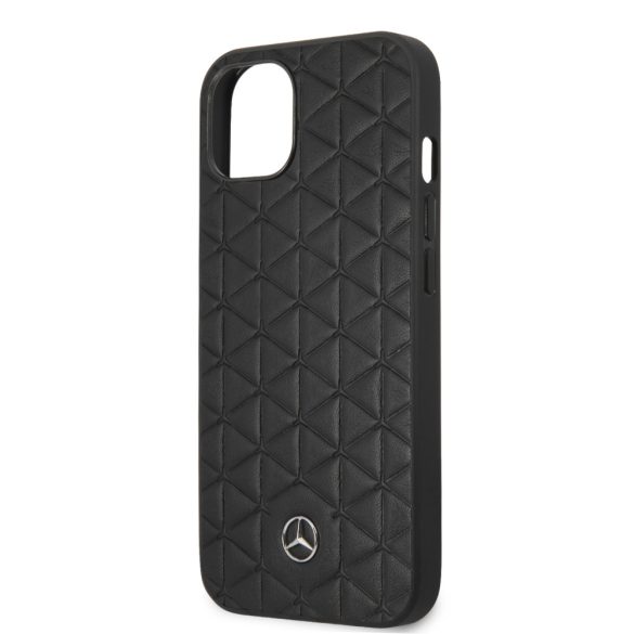 Mercedes-Benz iPhone 13 Mini Genuine Leather Quilted eredeti bőr (MEHCP13SSPSBK) hátlap, tok, fekete