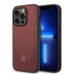   Mercedes iPhone 14 Pro Max Leather Urban Bengale hátlap, tok, piros