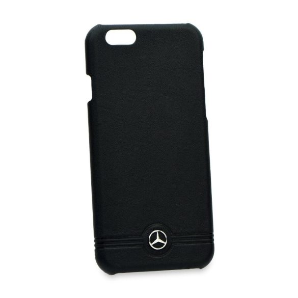 Mercedes-Benz iPhone 6/6S Pure Line Front Grill Leather Hard hátlap, tok, fekete
