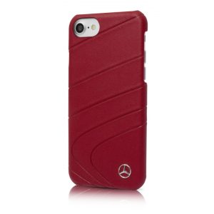 Mercedes-Benz iPhone 7 Organic II Genuine Leather Hard (MEHCP7CLRE) hátlap, tok, piros