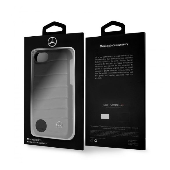 Mercedes-Benz iPhone 6/7/8 BOW I Leather Hard hátlap, tok, fekete