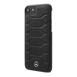   Mercedes-Benz iPhone 7 Plus Pattern I Leather Hard (MEHCP7LPGRBK) hátlap, tok, fekete