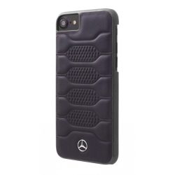   Mercedes-Benz iPhone 6/7/8 Pattern I Leather Hard hátlap, tok, sötétkék