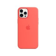   Apple gyári iPhone 12 Pro Max MagSafe kompatibilis szilikon hátlap, tok, rózsaszín