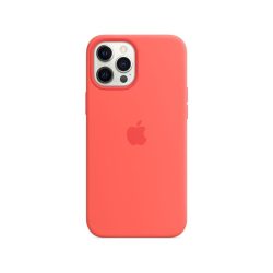   Apple gyári iPhone 12 Pro Max MagSafe kompatibilis szilikon hátlap, tok, rózsaszín