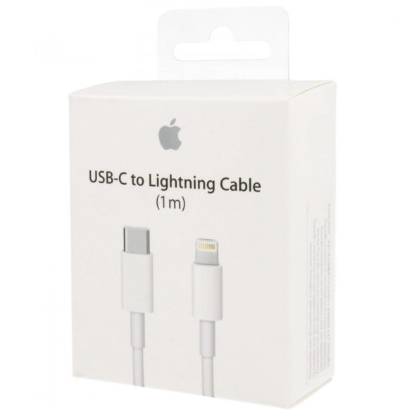 Apple gyári USB-C/lightning kábel (MK0X2AM/A) 1m, dobozos, fehér