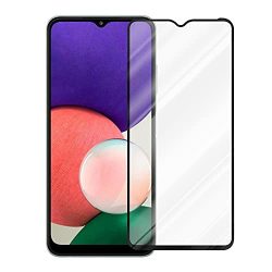   Samsung Galaxy A22 5G 5D Full Glue teljes kijelzős edzett üvegfólia (tempered glass) 9H keménységű, fekete