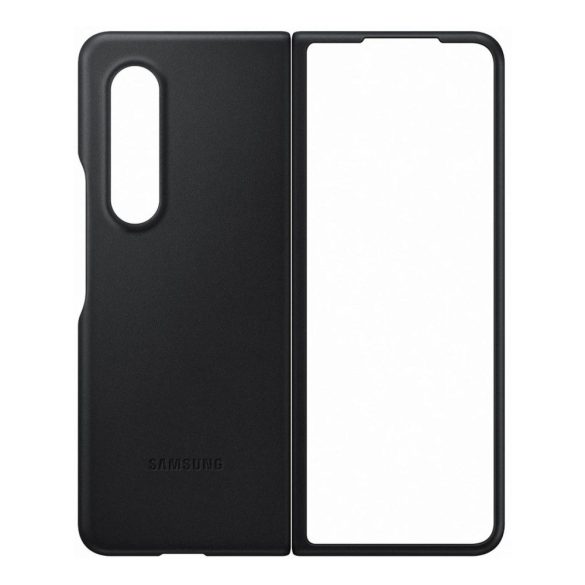Samsung Leather Cover Samsung Galaxy Z Fold 3 (EF-VF926LBEG) eredeti bőr, gyári hátlap, tok, fekete