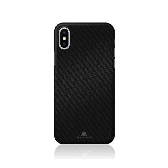 Hama Black Rock Ultra Thin Iced Carbon Case iPhone X/Xs, hátlap, tok, fekete