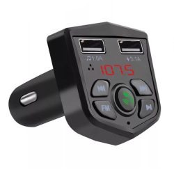   S3 FM/MP3 Bluetooth 2x USB, 3.1A, 1A, szivargyujtós transzmitter, gyorstöltő, fekete
