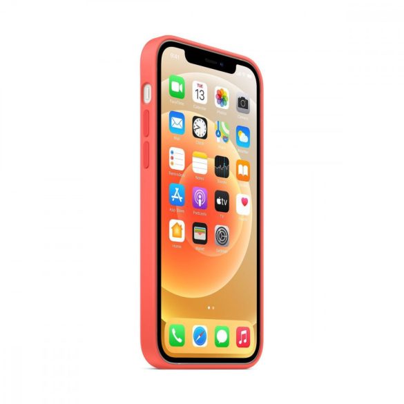 Apple gyári iPhone 12/12 Pro MagSafe kompatibilis szilikon hátlap, tok, rózsaszín