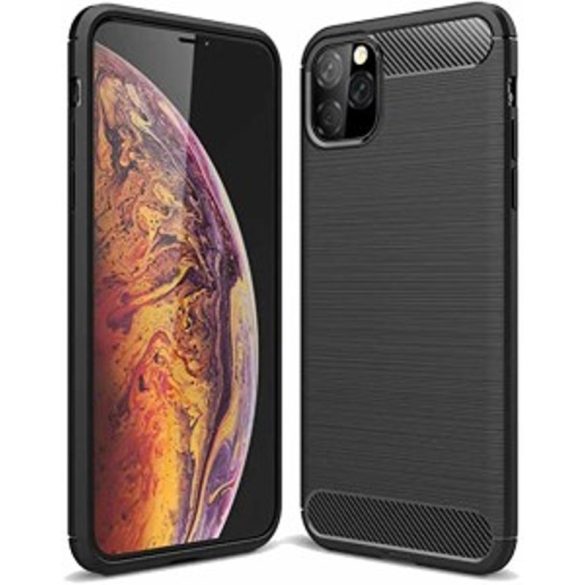 Carbon Case Flexible iPhone 11 Pro hátlap, tok, fekete