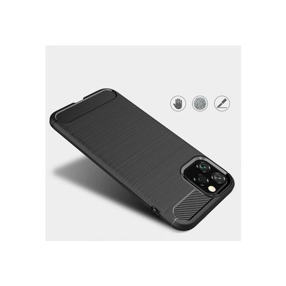 Carbon Case Flexible iPhone 11 Pro hátlap, tok, fekete