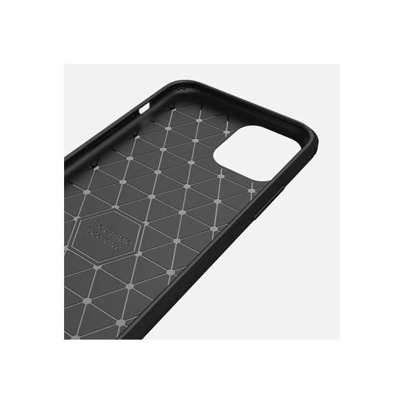 Carbon Case Flexible iPhone 11 Pro Max hátlap, tok, sötétkék