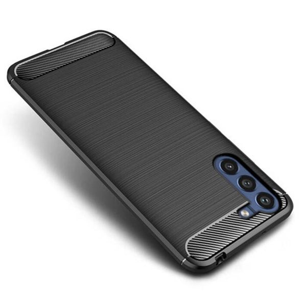 Carbon Case Flexible Samsung Galaxy S21 Plus hátlap, tok, fekete