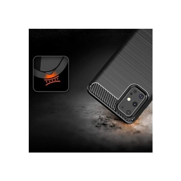 Carbon Case Flexible Samsung Galaxy S20 Plus hátlap, tok, fekete