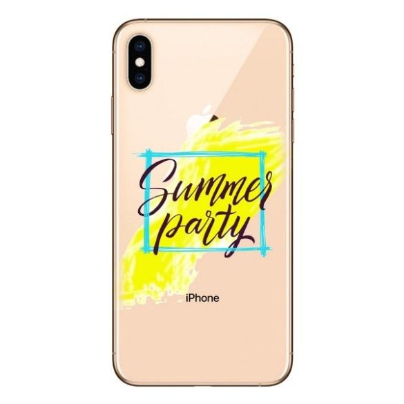 Casegadget iPhone Xr Summer Party, hátlap, tok, mintás, színes