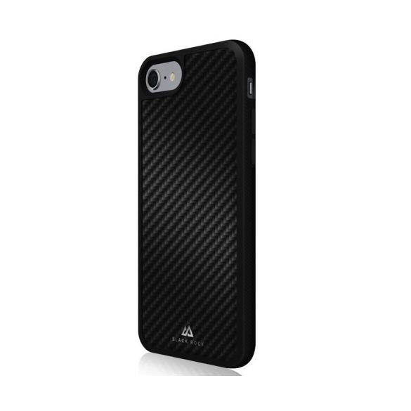 Hama Black Rock Material Case Real Carbon iPhone 6/6s/7/8/SE (2020/2022) hátlap, tok, fekete