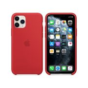 Apple gyári iPhone 11 Pro Max szilikon hátlap, tok, piros