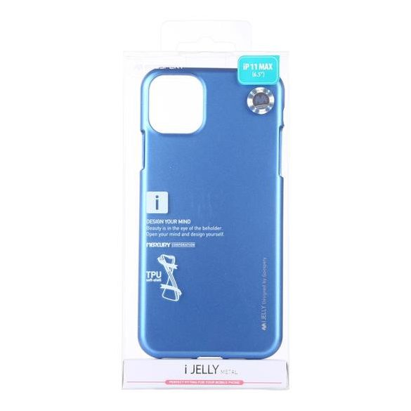 Mercury Goospery i-Jelly iPhone 12/12 Pro hátlap, tok, kék