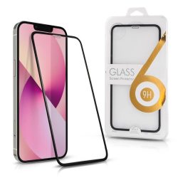   iPhone 11/Xr 5D Full Glue teljes kijelzős edzett üvegfólia, 9H keménységű, fekete