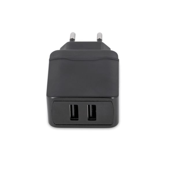 MaxLife MXTC-02 2xUSB hálózati töltő adapter, gyorstöltő, 2.4A, fekete