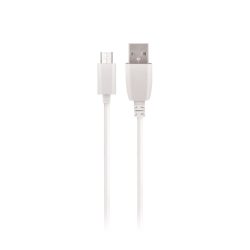 Maxlife Micro-USB adat- és töltőkábel, 1A, 1m, fehér