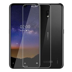   Nokia 2.2 kijelzővédő edzett üvegfólia (tempered glass), 9H keménységű (nem teljes kijelzős 2D sík üvegfólia), átlátszó