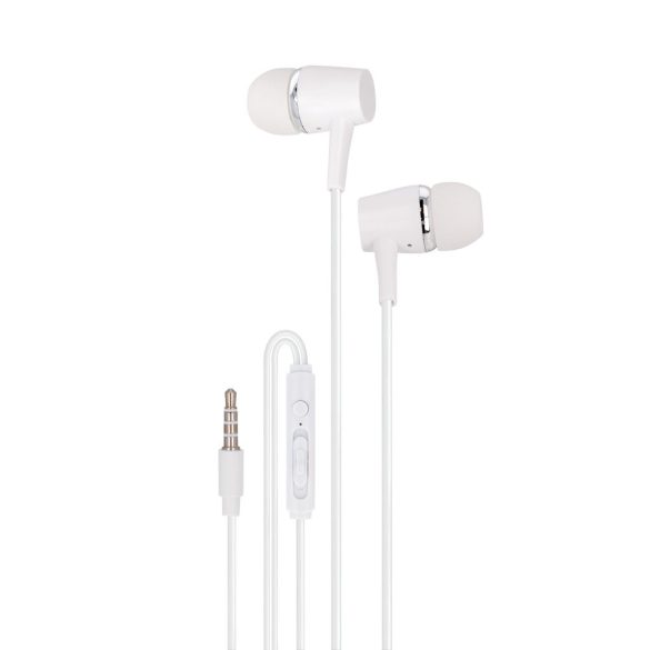 Maxlife MXEP-02 vezetékes fülhallgató, headset, 3.5mm jack, fehér