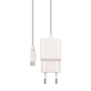 Maxlife MXTC-03 hálózati töltő adapter, gyorstöltő, 2.1A + iPhone USB-C kábel, fehér