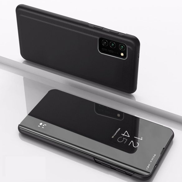 Clear View Case cover Samsung Galaxy S20 Ultra oldalra nyíló tok, fekete