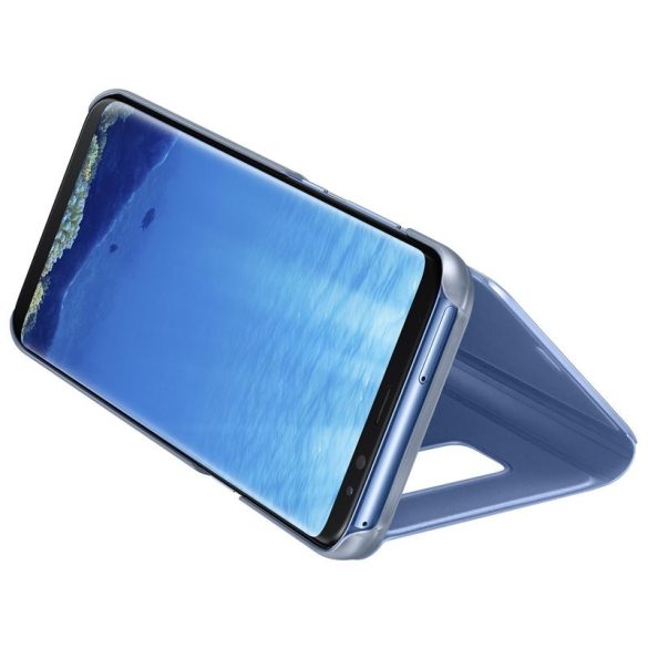 Clear View Case cover Samsung Galaxy S20 Ultra/S20 Ultra 5G oldalra nyíló tok, kék