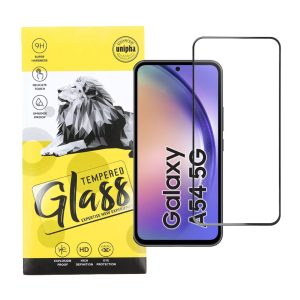 Samsung Galaxy A54 5G 5D Full Glue teljes kijelzős üvegfólia (tempered glass) 9H keménységű, fekete