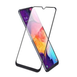   Samsung Galaxy A20e 5D Full Glue teljes kijelzős edzett üvegfólia, 9H keménységű, fekete