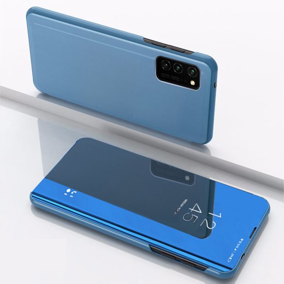 Clear View Case cover Samsung Galaxy A12 oldalra nyíló tok, kék