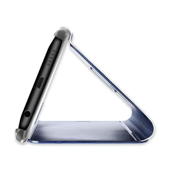 Clear View Case cover Samsung Galaxy S22 oldalra nyíló tok, fekete