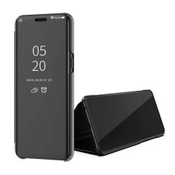   Clear View Case cover Samsung Galaxy S22 Plus oldalra nyíló tok, fekete