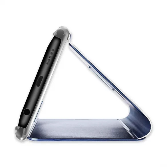 Clear View Case cover Samsung Galaxy S22 Plus oldalra nyíló tok, fekete