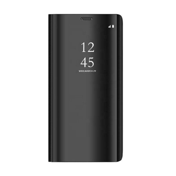 Clear View Case cover Samsung Galaxy A14 4G/A14 5G oldalra nyíló tok, fekete
