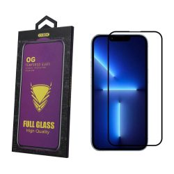   OG Premium Samsung Galaxy A54 5G Full Glue teljes kijelzős edzett üvegfólia, 9H keménységű, fekete