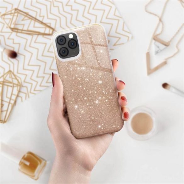 Glitter 3in1 Case Huawei P40 Lite E/Y7P hátlap, tok, arany