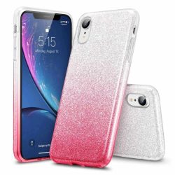   Glitter 3in1 Case Huawei P40 Lite E/Y7P hátlap, tok, ezüst-rózsaszín