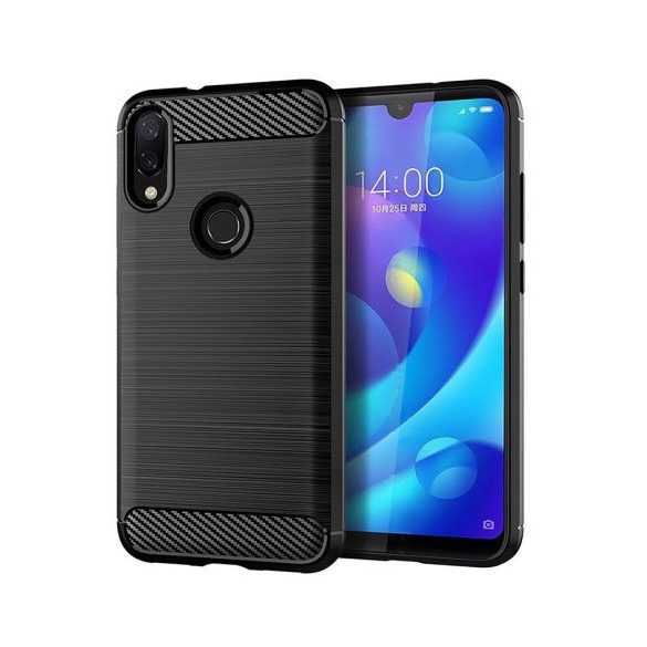 Carbon Case Flexible Xiaomi Mi 10T 5G/Mi 10T Pro 5G hátlap, tok, fekete