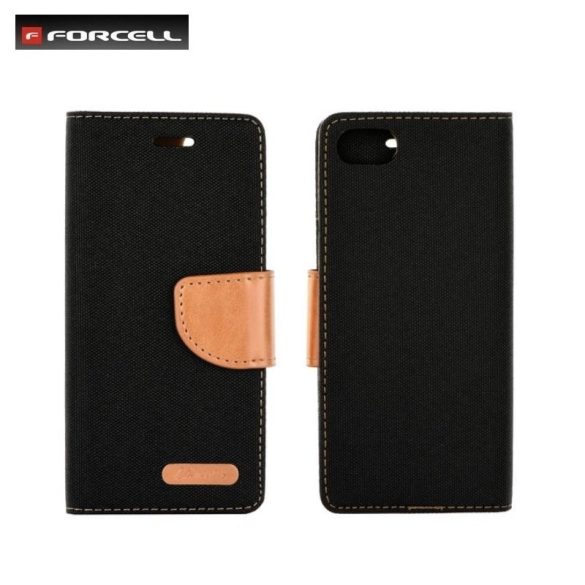 Canvas Case Xiaomi Mi 10T Lite 5G oldalra nyíló tok, fekete