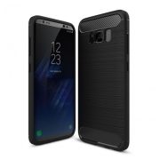   Carbon Case Flexible Samsung Galaxy S8 Plus hátlap, tok, fekete