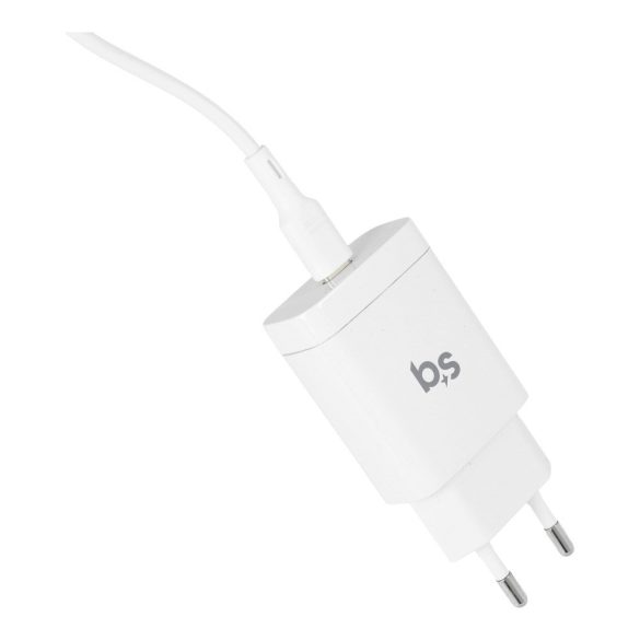 Blue Star Type C - Lightning kábellel, hálózati töltő adapter szett, gyorstöltés, 18W, fehér