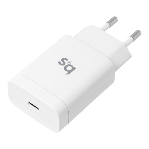 Blue Star Type C - Lightning kábellel, hálózati töltő adapter szett, gyorstöltés, 18W, fehér