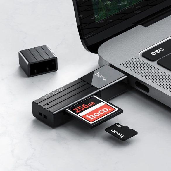 Hoco HB20 USB 3.0/Micro SD + SD kártyaolvasó, fekete