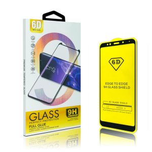 Glass LG K40 6D Full Glue teljes kijelzős edzett üvegfólia (tempered glass) 9H keménységű, tokbarát, fekete